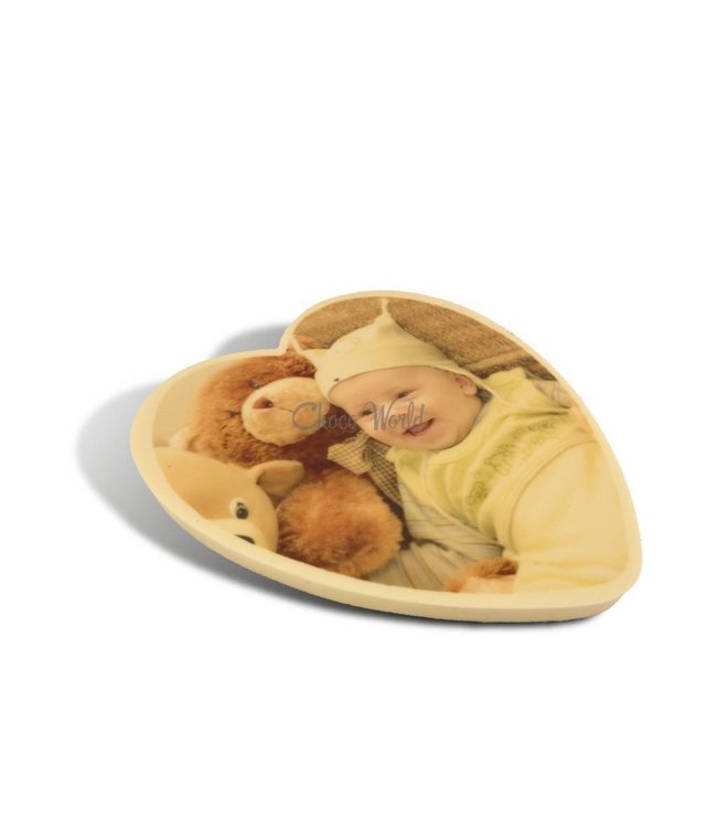 Chocolade hart kingsize met foto