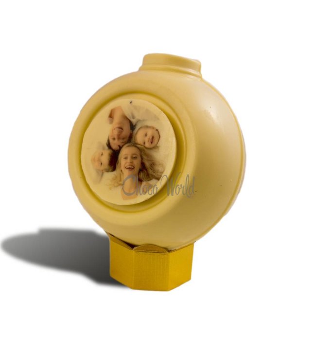 Chocolade kerstbal met foto