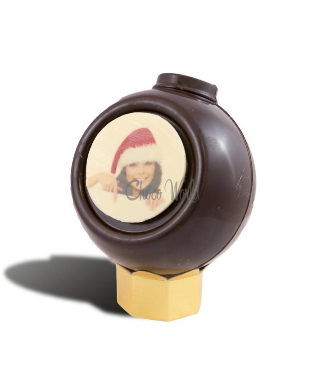 Chocolade kerstbal met foto