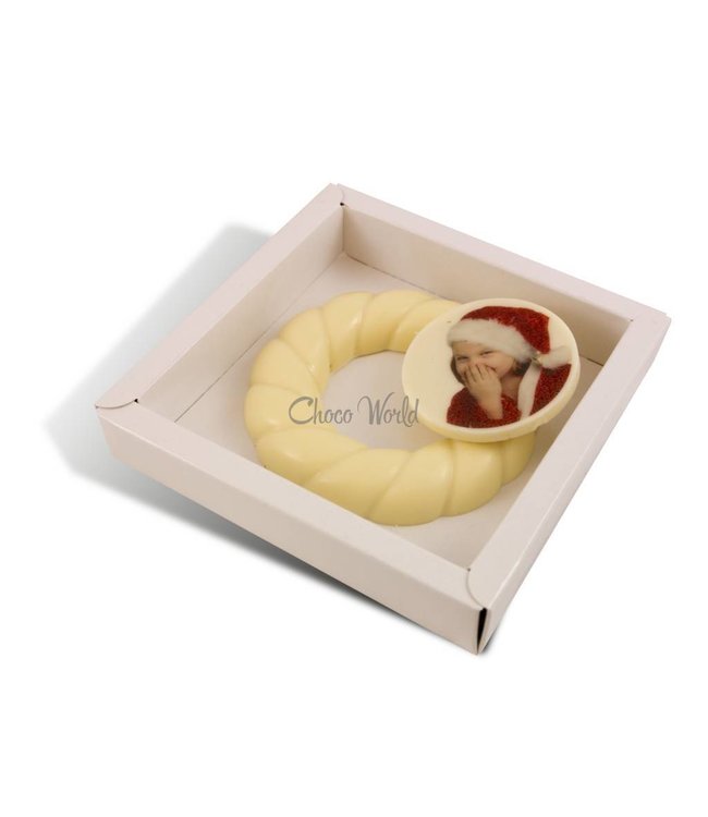 Chocolade kerstkrans met foto