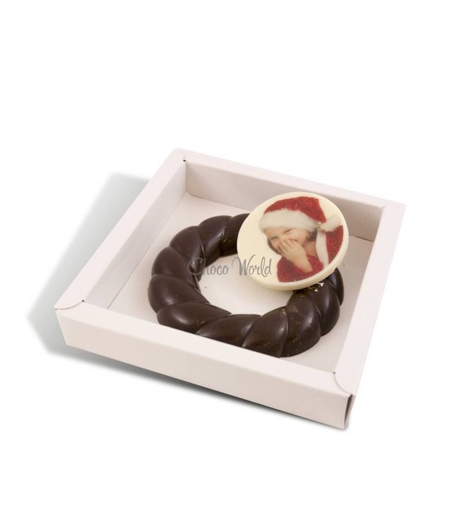 Chocolade kerstkrans met foto