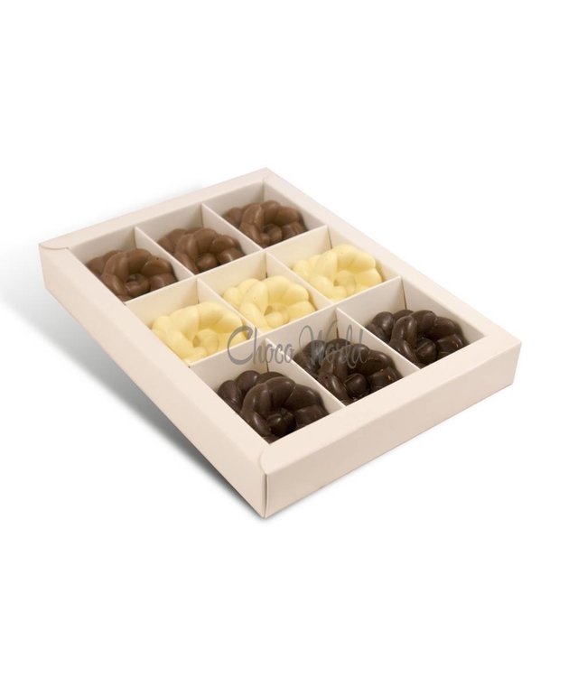 Chocolade kerstkransjes 27 stuks