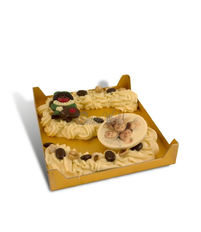 Luxe chocolade letter groot met foto