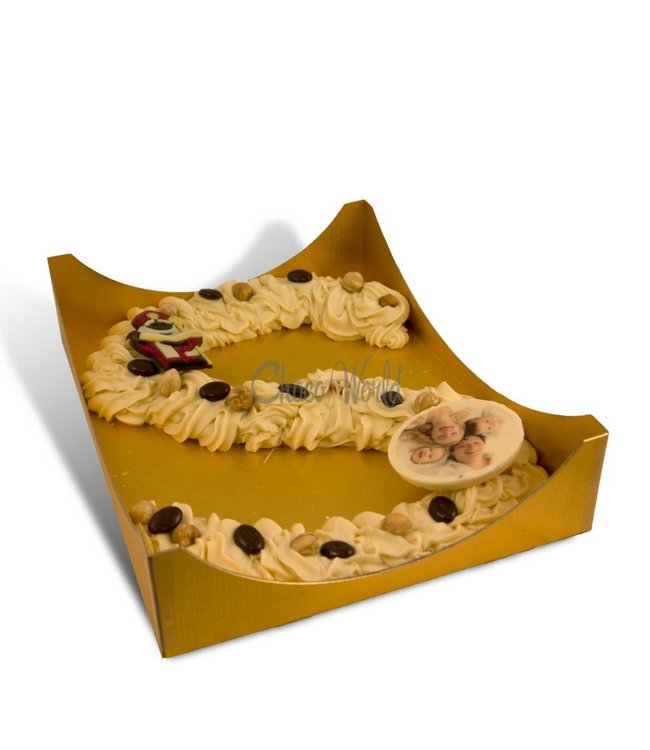 Luxe chocolade letter kingsize met foto