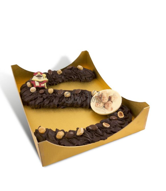 Luxe chocolade letter kingsize met foto