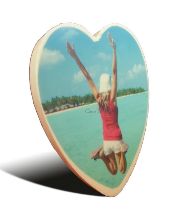 Chocolade hart groot met foto