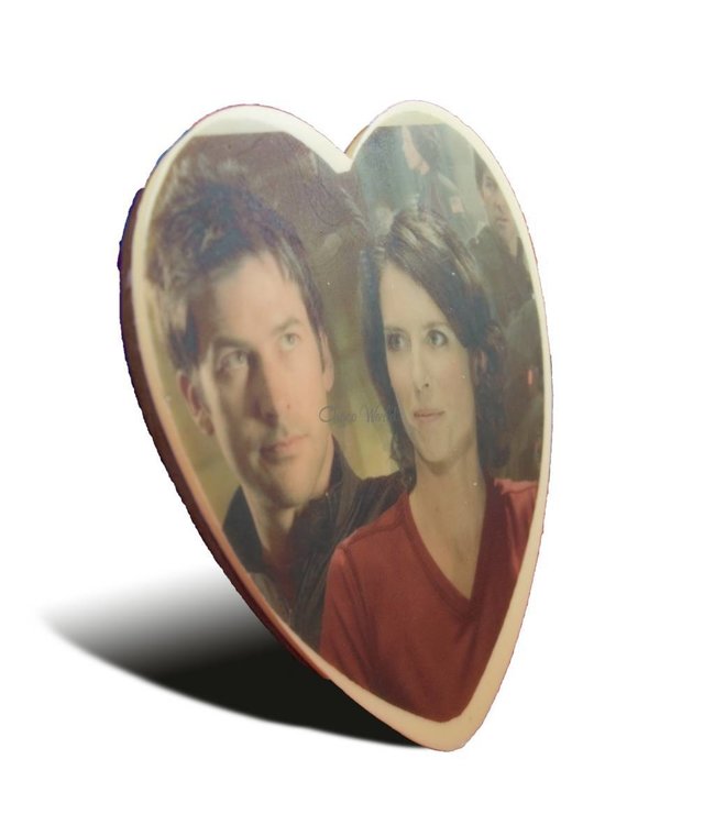 Chocolade hart groot met foto