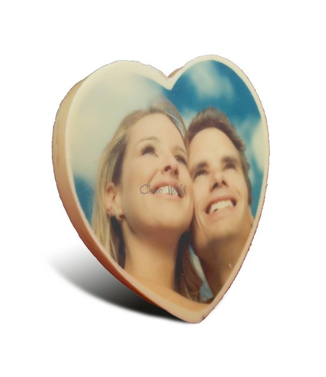 Chocolade hart (S) met foto