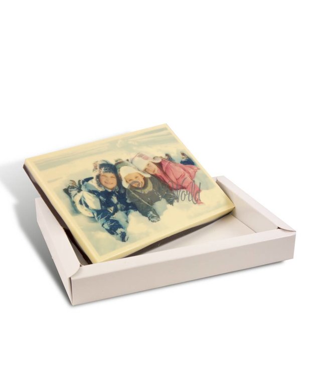 Chocolade medium chocoladekaart met foto