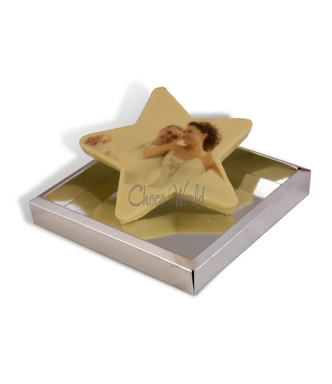 Chocolade (S) chocolade ster met foto