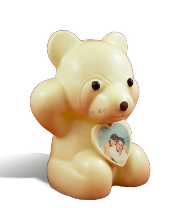 Chocolade beer met foto hartje