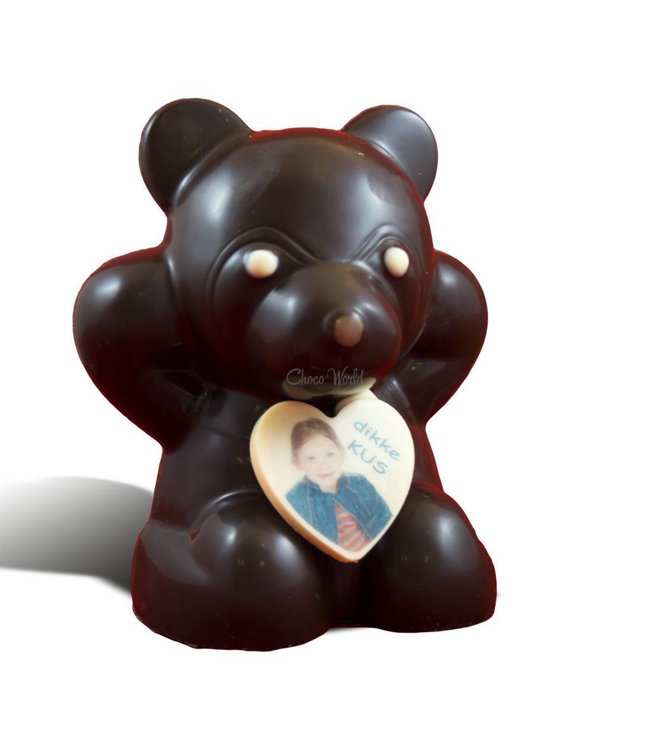 Chocolade beer met foto hartje