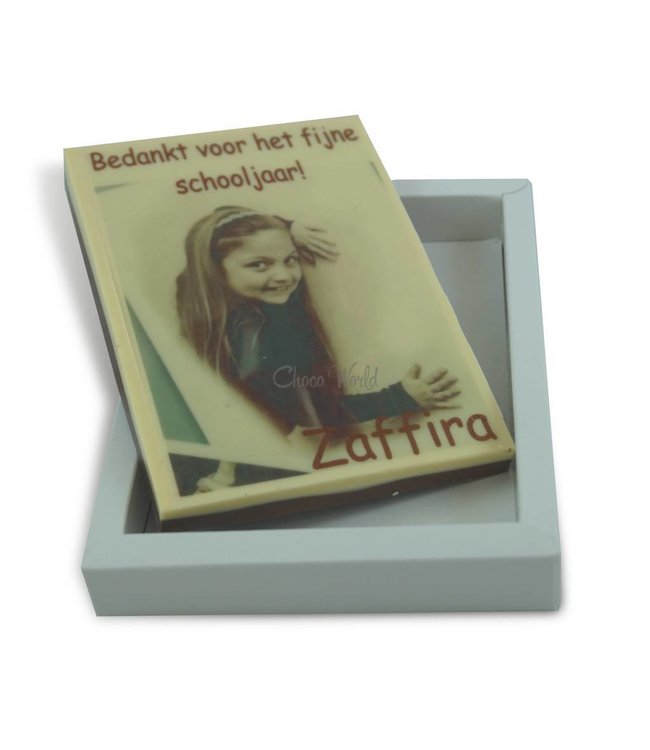 Chocolade medium chocoladekaart met foto