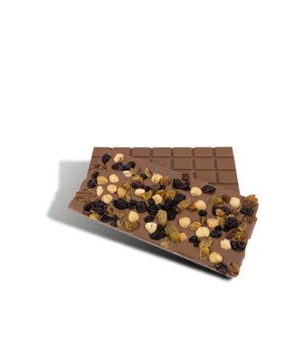 Chocolade reep groot hazelnoot rozijn