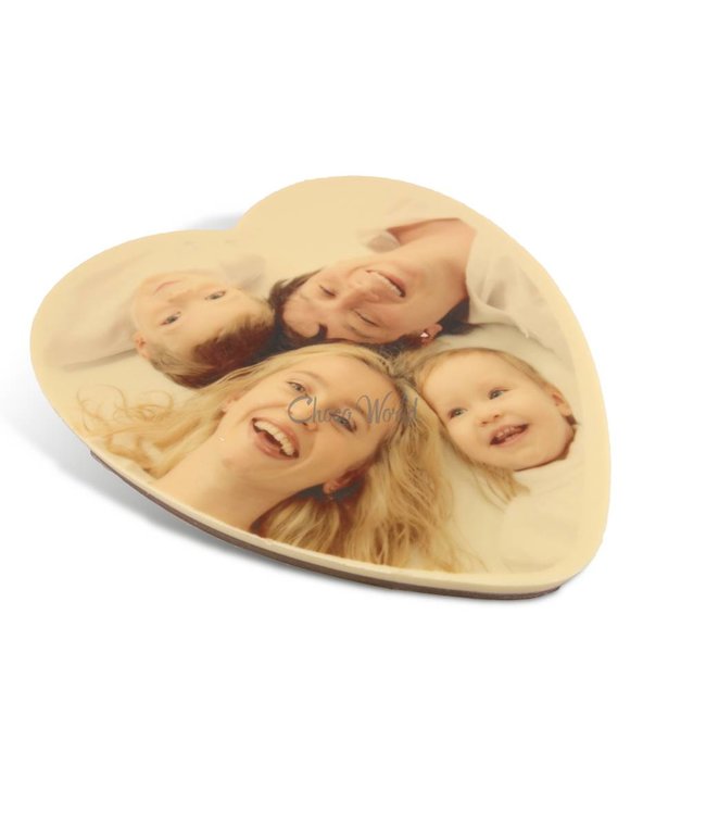 Chocolade hart kingsize met foto