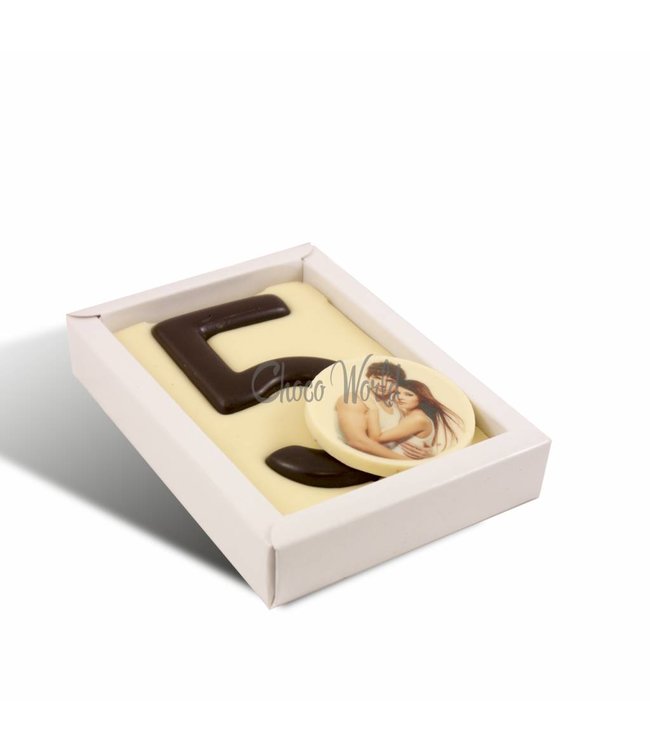 Chocolade cijfer met foto
