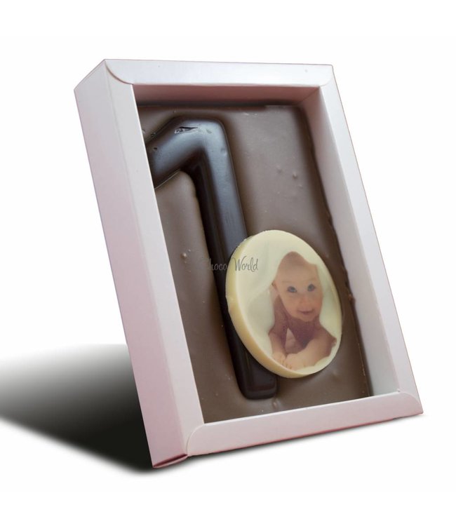 Chocolade cijfer met foto