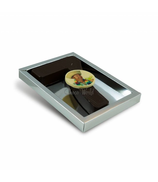 Chocolade cijfer groot met foto