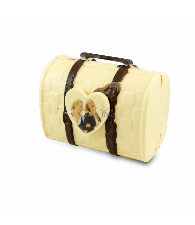 Chocolade dames tas met foto