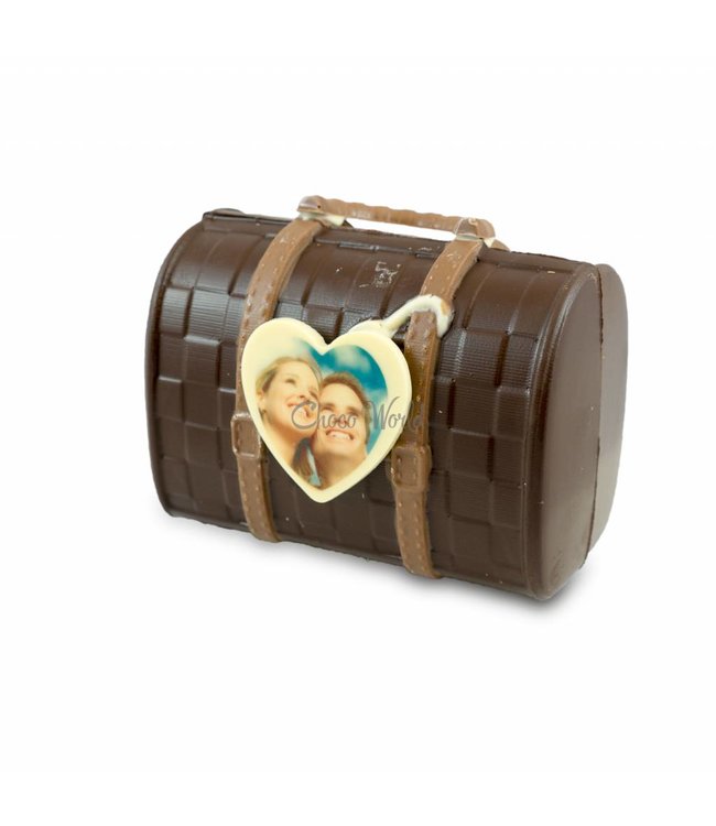 Chocolade dames tas met foto