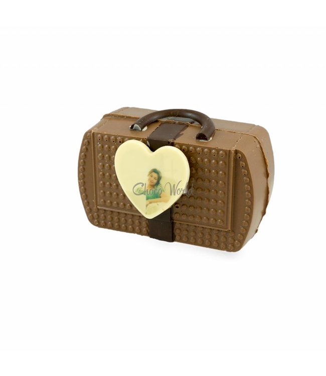 Chocolade dames tasje met foto