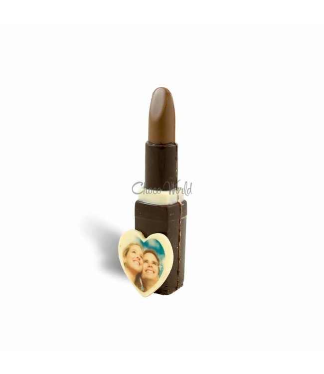 Chocolade lipstick met foto
