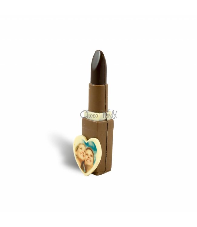 Chocolade lipstick met foto