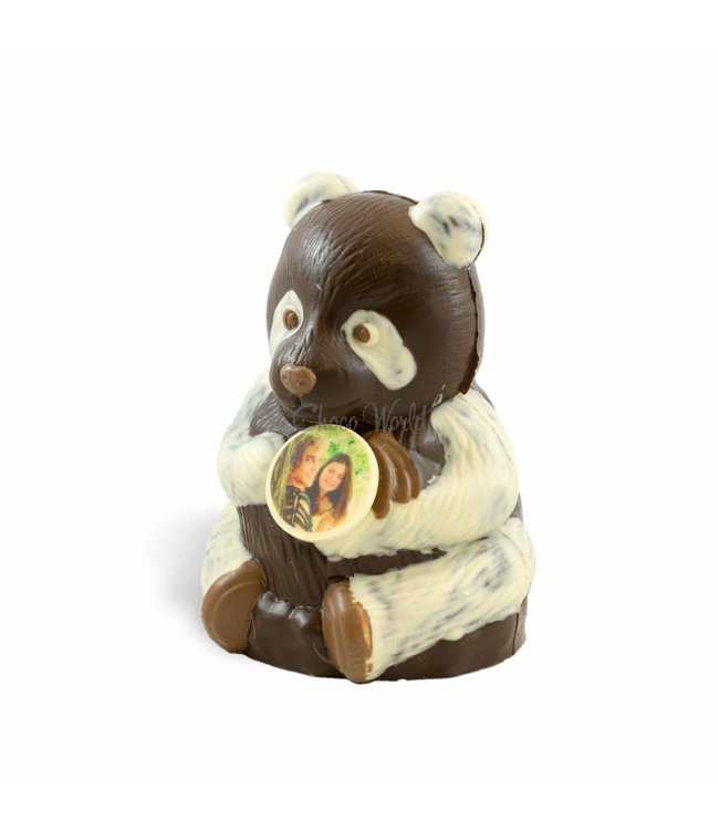 Chocolade panda beer met foto
