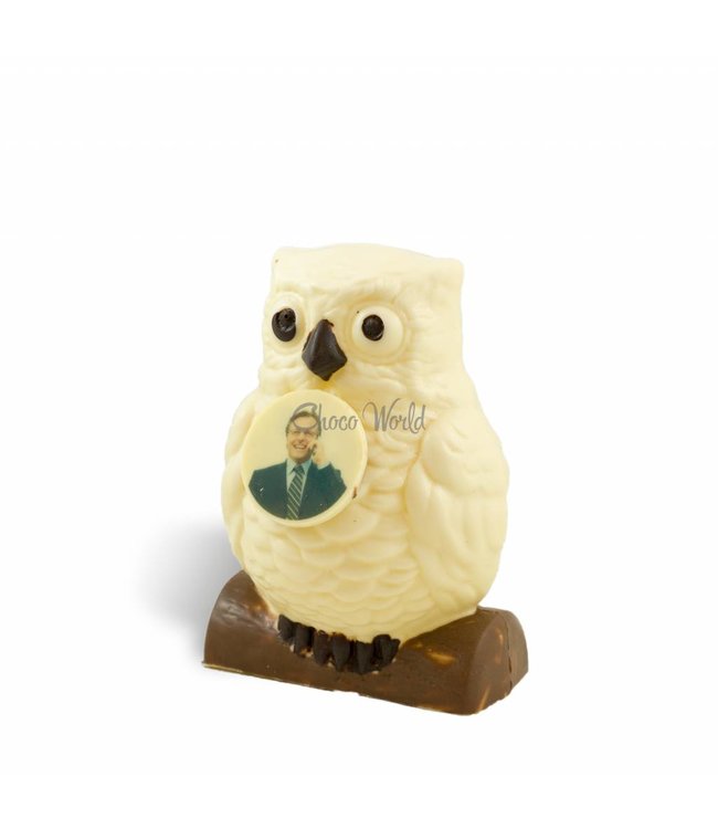 Chocolade uil met foto