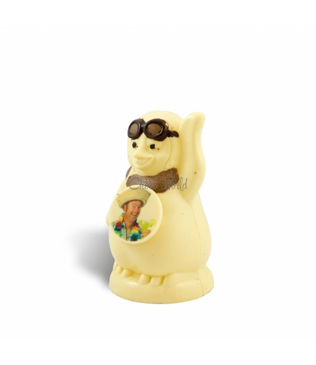 Chocolade pinguin met foto