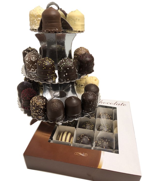 Chocozoenen met etagere