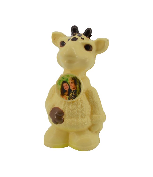 Chocolade giraffe met foto