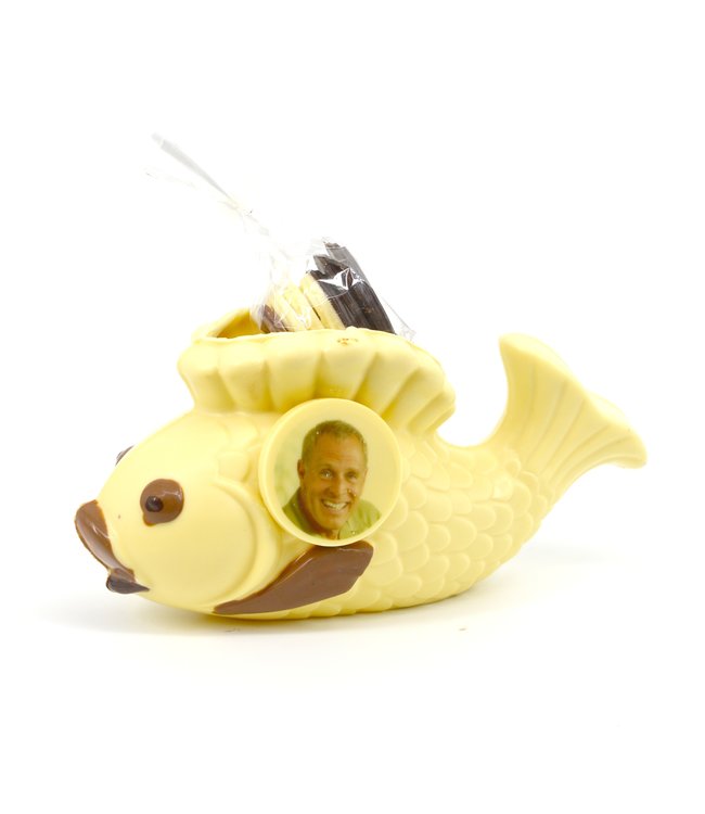 Chocolade vis met foto logo