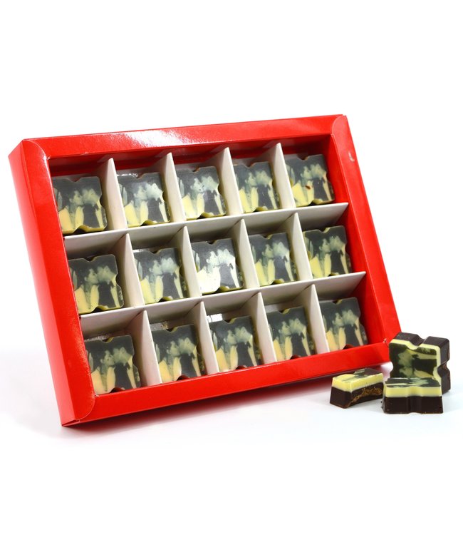 Chocolade bonbons puur met foto 15 st
