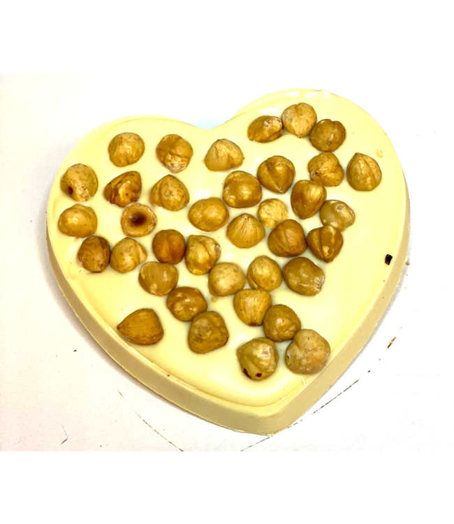 Chocolade hart (S) met hazelnoten
