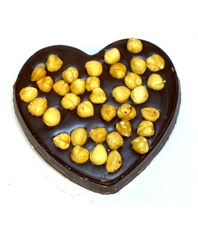 Chocolade hart (S) met hazelnoten