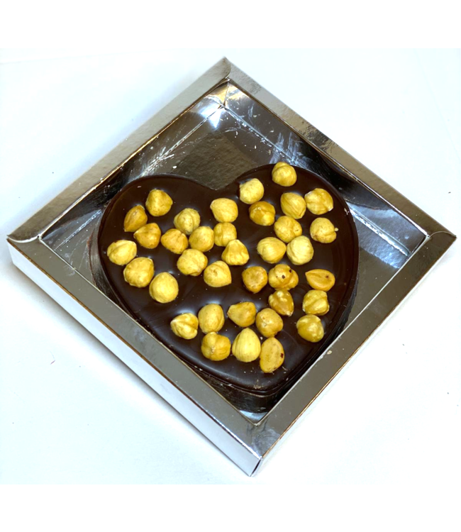 Chocolade hart (S) met hazelnoten