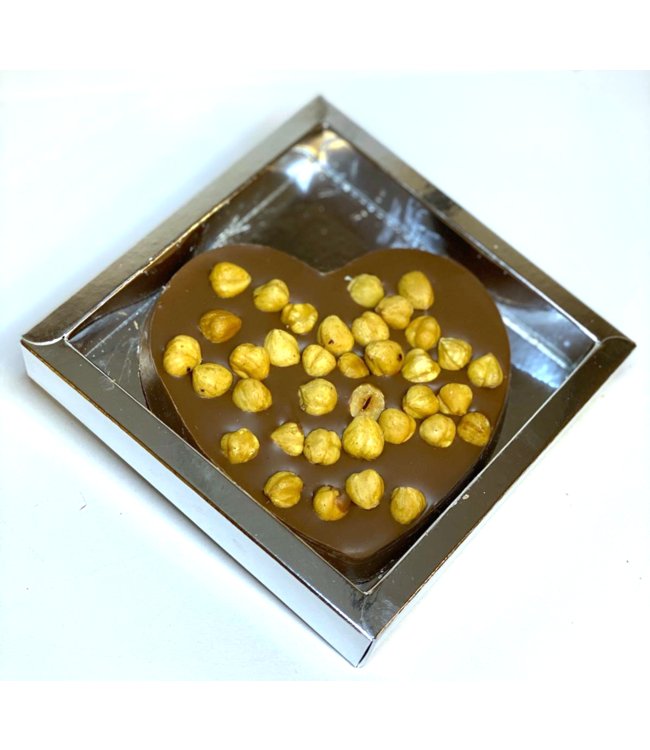 Chocolade hart (S) met hazelnoten