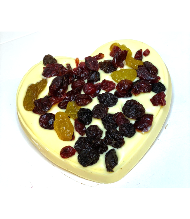 Chocolade hart (S) met cranberrie mix