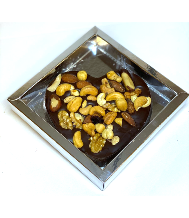 Chocolade hart (S) met noten mix