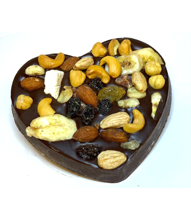 Chocolade hart (S) met tropical mix