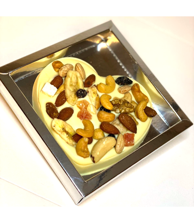 Chocolade hart (S) met tropical mix