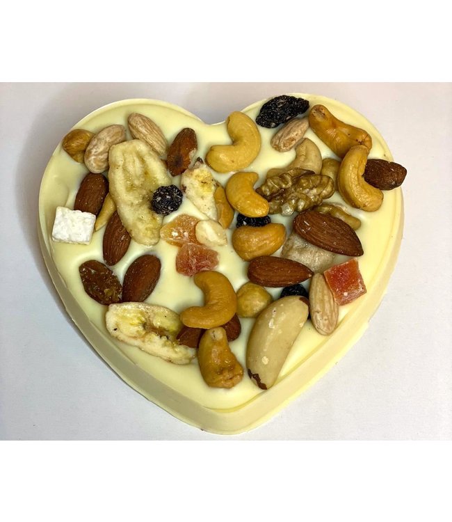 Chocolade hart (S) met tropical mix