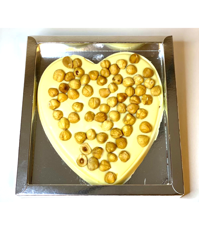 Chocolade hart groot met hazelnoten