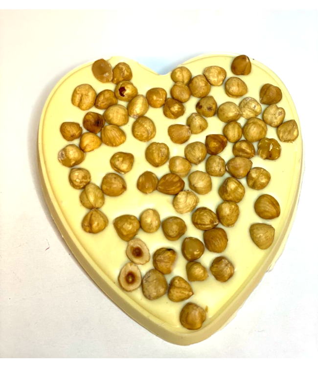 Chocolade hart groot met hazelnoten