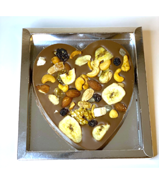 Chocolade hart groot met tropicalmix