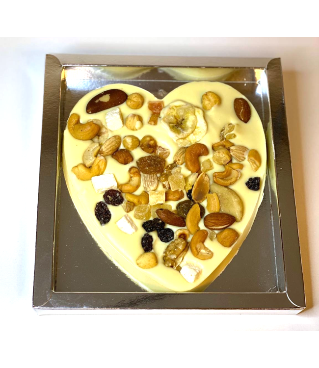 Chocolade hart groot met tropicalmix