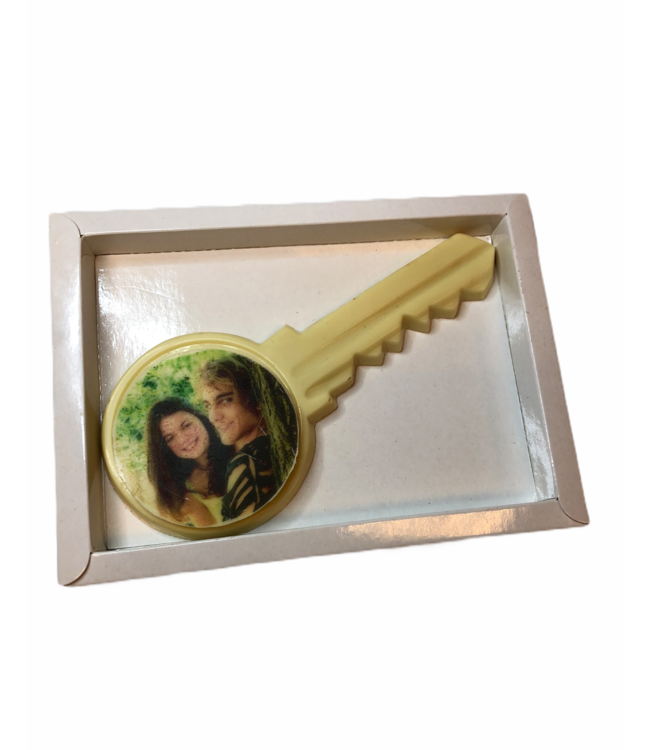 Chocolade sleutel met foto logo
