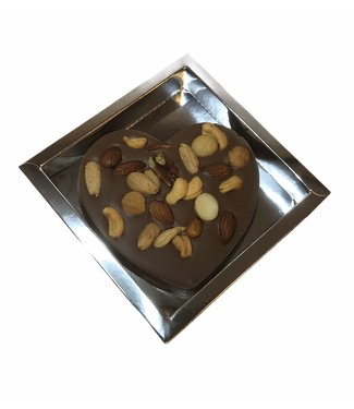 Chocolade hart (S) met macadamia mix