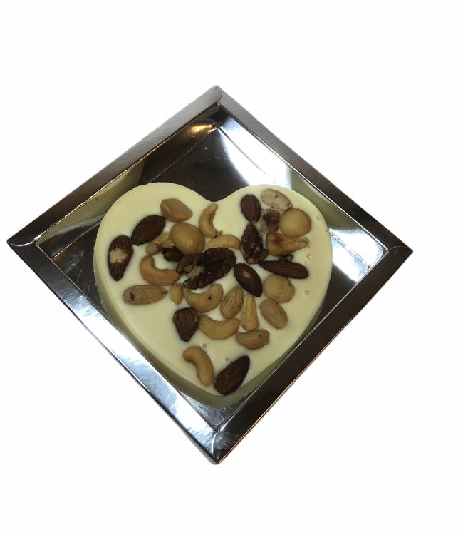 Chocolade hart (S) met macadamia mix
